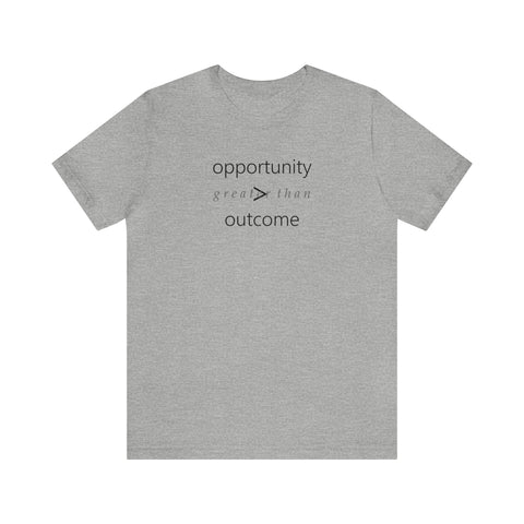 opportunity > outcome