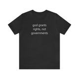 god grants rights, not governments